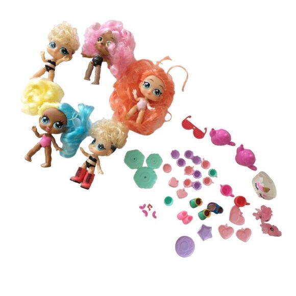 Itty Bitty Prettys Tea Party 5 Dolls Accessories Lot Large Set Miniatures Zuru. - Picture 12 of 14